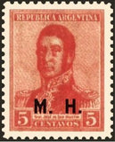 Argentina 1920 osé Francisco de San Martín (1778-1850), ovpt. "M.H."