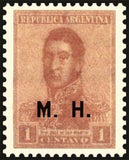 Argentina 1920 osé Francisco de San Martín (1778-1850), ovpt. "M.H."