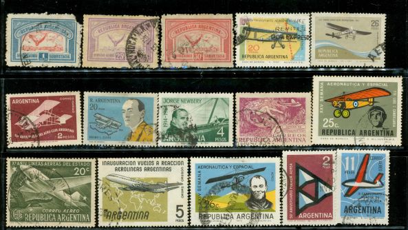 Argentina Aircraft , 15 stamps