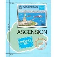 Ascension Liberty , 1 souvenir sheet - Ascension Liberty , 1 souvenir sheet