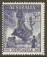 Australia 1947 150th Anniversary of City of Newcastle, New South Wales-Stamps-Australia-Mint-StampPhenom