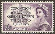 Australia 1953 Queen Elizabeth Coronation-Stamps-Australia-Mint-StampPhenom