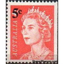 Australia 1967 5c surch on 4c Definitive Red-Stamps-Australia-Mint-StampPhenom