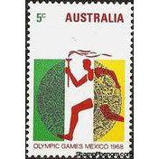 Australia 1968 Olympic Games - Mexico-Stamps-Australia-Mint-StampPhenom
