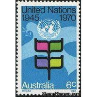 Australia 1970 United Nations 25th Anniversary-Stamps-Australia-Mint-StampPhenom