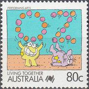 Australia 1988 Living Together - Cartoons-Stamps-Australia-Mint-StampPhenom