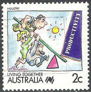 Australia 1988 Living Together - Cartoons-Stamps-Australia-Mint-StampPhenom