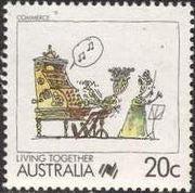 Australia 1988 Living Together - Cartoons-Stamps-Australia-Mint-StampPhenom