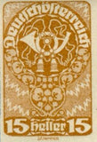 Austria 1920 Posthorn, Coat of Arms & Allegory - Imperforate-Stamps-Austria-Mint-StampPhenom