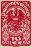 Austria 1920 Posthorn, Coat of Arms & Allegory - Imperforate-Stamps-Austria-Mint-StampPhenom