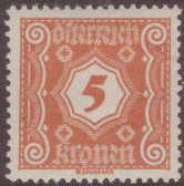 Austria 1922 Postage Due Numerals-Stamps-Austria-Mint-StampPhenom