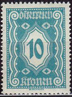 Austria 1922 Postage Due Numerals-Stamps-Austria-Mint-StampPhenom