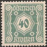 Austria 1922 Postage Due Numerals Issue II-Stamps-Austria-Mint-StampPhenom