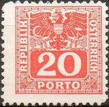 Austria 1945 Postage Due - Numerals with Coat of Arms (2)-Stamps-Austria-Mint-StampPhenom
