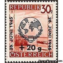 Austria 1946 Overprint - United Nations Day-Stamps-Austria-Mint-StampPhenom