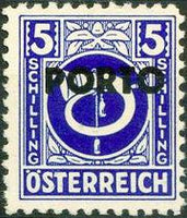 Austria 1946 Postage Due - Definitives of 1945 overprinted PORTO (2)-Stamps-Austria-Mint-StampPhenom