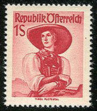 Austria 1950 Definitives - Costumes-Stamps-Austria-Mint-StampPhenom