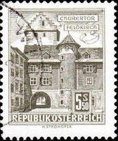 Austria 1957-1961 Definitives - Buildings-Stamps-Austria-Mint-StampPhenom