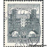 Austria 1957-1961 Definitives - Buildings-Stamps-Austria-Mint-StampPhenom