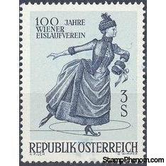 Austria 1967 The 100th Anniversary of the Vienna Ice Skating Club-Stamps-Austria-Mint-StampPhenom