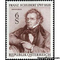 Austria 1978 Franz Schubert, 150th Death Anniversary-Stamps-Austria-Mint-StampPhenom