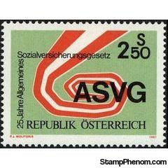 Austria 1981 25th Anniversary of General Social Insurance Act-Stamps-Austria-Mint-StampPhenom