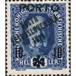 Czechoslovakia 1919 Austrian Porto Stamps 1916-18 overprinted-Czechoslovakia-StampPhenom