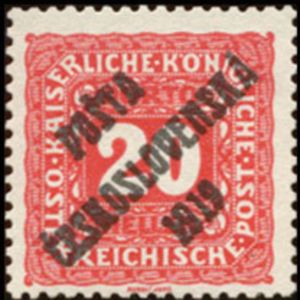 Czechoslovakia 1919 Austrian Postage Due Stamps from 1916 overprinted-Czechoslovakia-StampPhenom
