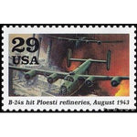 United States of America 1993 B-24s hit Ploesti refineries, August