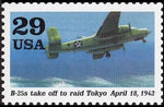United States of America 1992 B-25's take off to raid Tokyo, Apr.18