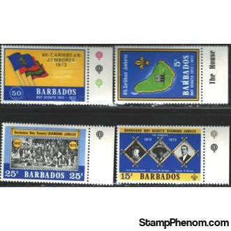 Barbados Scouting Lot 2 , 4 stamps