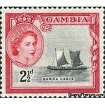 Gambia 1953 Barra canoe