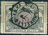 Belgium 1902-1914 State Arms in Oval Two Colors and Winged Wheel - Railway Stamps-Stamps-Belgium-StampPhenom