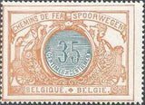 Belgium 1902-1914 State Arms in Oval Two Colors and Winged Wheel - Railway Stamps-Stamps-Belgium-StampPhenom