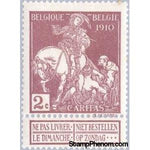 Belgium 1910 Saint Martin dividing his Cloak - full background, 2c-Stamps-Belgium-StampPhenom