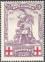 Belgium 1914 Red Cross-Stamps-Belgium-StampPhenom