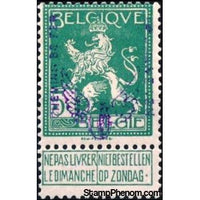 Belgium 1915 Albert I Overprint - Railway Stamps-Stamps-Belgium-StampPhenom