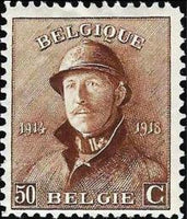 Belgium 1919-1920 King Albert I with Helmet-Stamps-Belgium-StampPhenom