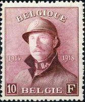 Belgium 1919-1920 King Albert I with Helmet-Stamps-Belgium-StampPhenom