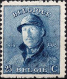 Belgium 1919-1920 King Albert I with Helmet-Stamps-Belgium-StampPhenom