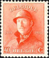 Belgium 1919-1920 King Albert I with Helmet-Stamps-Belgium-StampPhenom