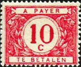 Belgium 1919 Digit in White Circle - Postage Due Stamps-Stamps-Belgium-StampPhenom