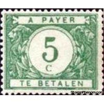 Belgium 1919 Digit in White Circle - Postage Due Stamps-Stamps-Belgium-StampPhenom