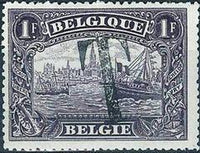 Belgium 1919 King Albert I and Various Vues with Postage Due "T" Overprint-Stamps-Belgium-StampPhenom