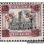 Belgium 1921 City Hall Termonde - Surcharge-Stamps-Belgium-StampPhenom