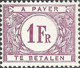 Belgium 1922 Digit in White Circle - Postage Due Stamps-Stamps-Belgium-StampPhenom