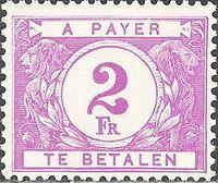 Belgium 1922 Digit in White Circle - Postage Due Stamps-Stamps-Belgium-StampPhenom