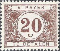 Belgium 1922 Digit in White Circle - Postage Due Stamps-Stamps-Belgium-StampPhenom