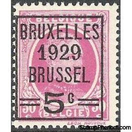 Belgium 1929 Definitives - Heraldic Lion Precancellation and Surcharged-Stamps-Belgium-StampPhenom