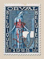 Belgium 1929 First Orval, with Overprint-Stamps-Belgium-StampPhenom